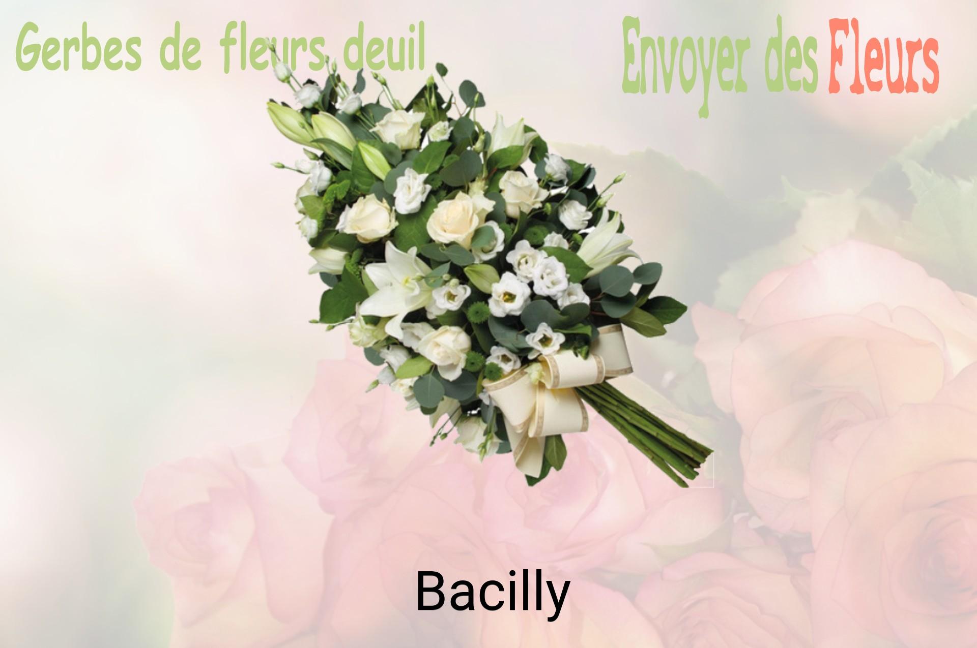 Gerbe de fleurs de deuil livrée à Bacilly